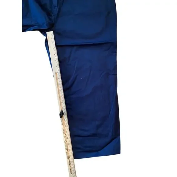 Erika Capri Pants High Rise Cotton Blend Stretch Admiral Navy Womens Size 14 NWT - Picture 3 of 5